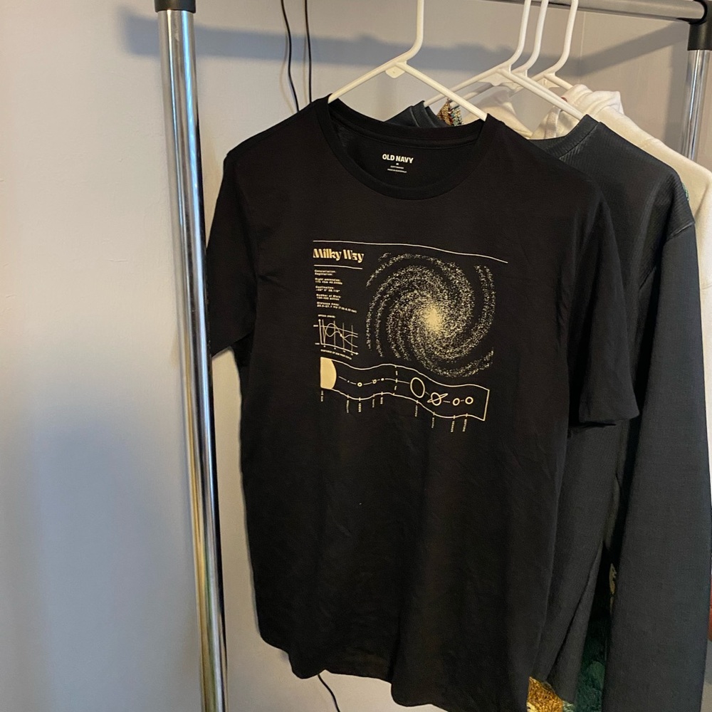 Black Old Navy Milky Way Tee Shirt